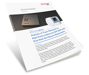 Analysis of Trace Elements in High Purity Iridium by ICP-OES With Dual Side-On Plasma Observation