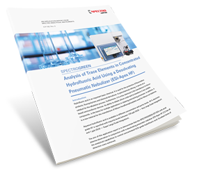 Analysis of Trace Elements in Concentrated Hydrofluoric Acid Using a Desolvating Pneumatic Nebulizer (ESI-Apex HF)