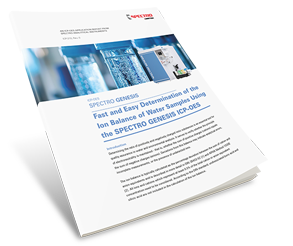 Fast and Easy Determination of the Ion Balance of Water Samples Using the SPECTRO GENESIS ICP-OES