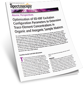 Optimization of ED-XRF Excitation Configuration Parameters to Determine Trace-Element Concentrations in Organic and Inorganic Sample Matrices
