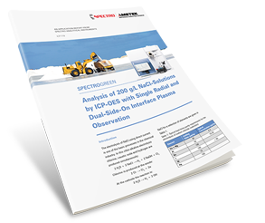 Analysis of Salts by ICP-OES with Dual Side-On Plasma Observation
