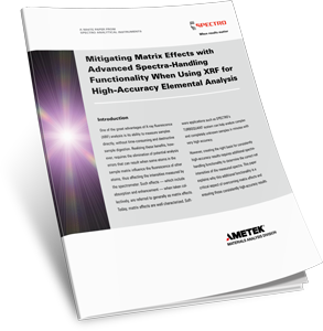 Mitigating Matrix Effects with Advanced Spectra-Handling Functionality When Using XRF for High-Accuracy Elemental Analysis