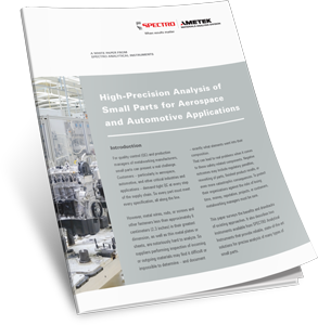 High-Precision Elemental Analysis of Small Metallic Parts for Aerospace and Automotive Applications