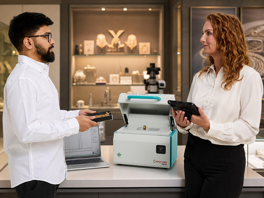 SPECTROSCOUT kt in a jewelry store